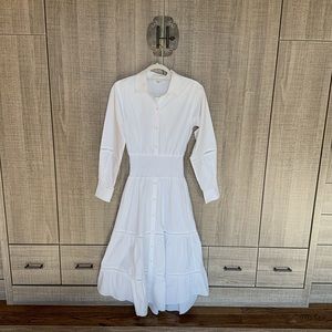 Thakoon Smocked Waist Maxi Dress With‎ Ladder Trim